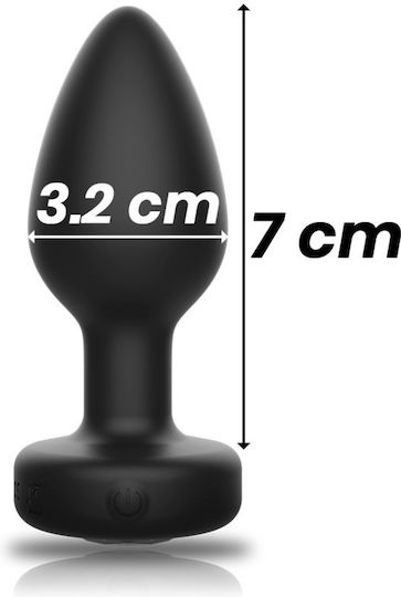 Ibiza Anal Plug mit kabelloser Funktion und Vibration Mittel Schwarz