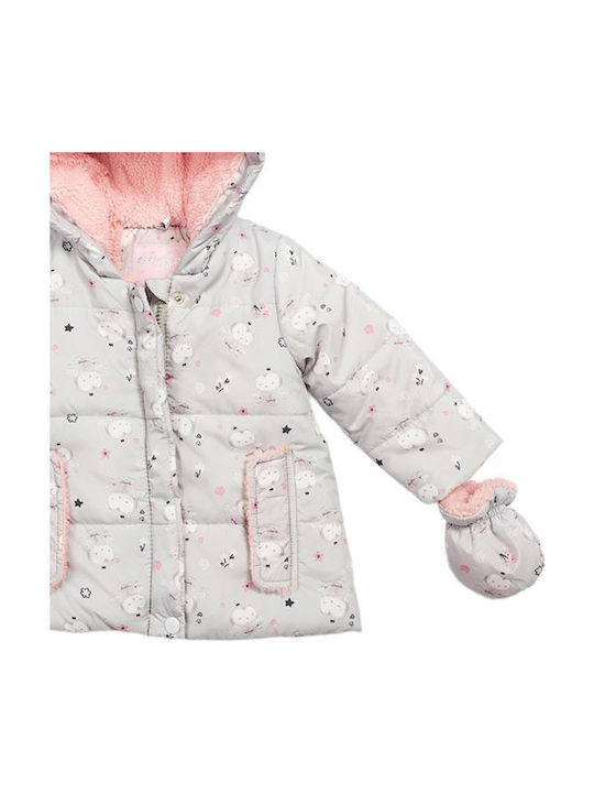 Kids' Casual Jacket Short with Hood Gray