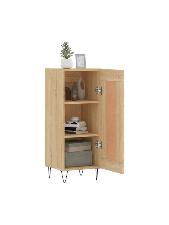 Hanging Living Room Cabinet Made of Beige Particle Board 34.5x34x90cm