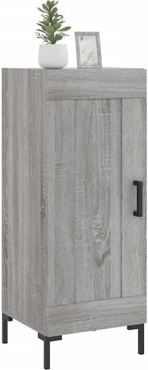 Wand Wohnzimmer Vitrine aus Spanplatte Grau 34.5x34x90cm