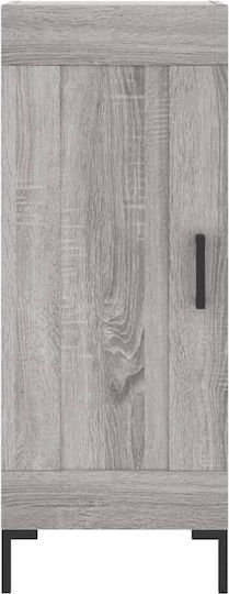 Wand Wohnzimmer Vitrine aus Spanplatte Grau 34.5x34x90cm