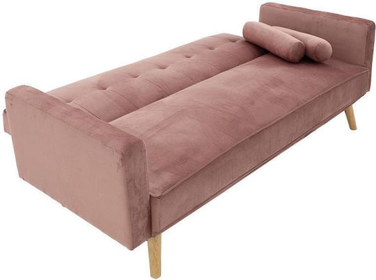 Success Триместен Диван Спалня Кадифен Розов 190x80x84см