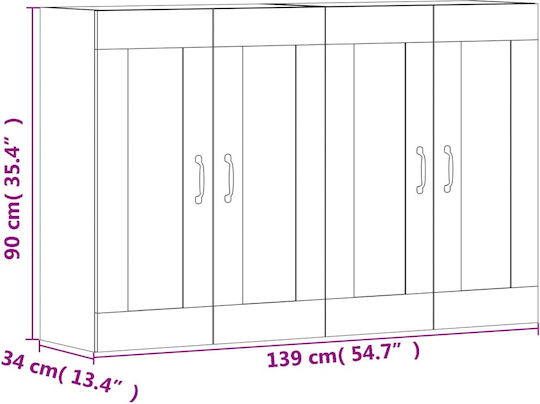 Μπουφές Sonoma Oak 69.5x34x90cm