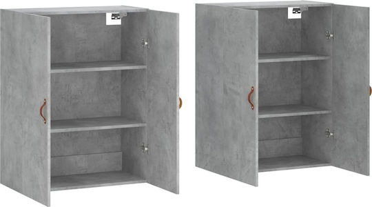 Sideboard Wooden Gray 69.5x34x90cm