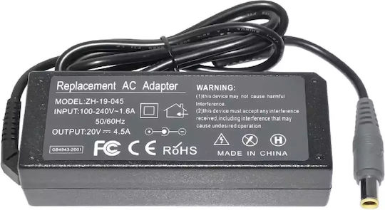 Makki Φορτιστής Laptop 90W 20V 4.5A για Lenovo χωρίς Καλώδιο Τροφοδοσίας