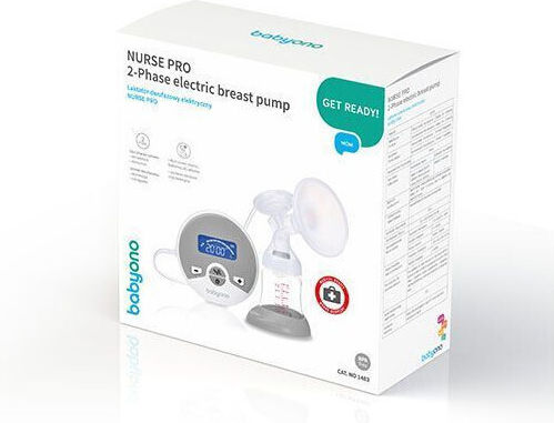 Babyono Nurse Pro Electric Single Breast Pump Battery and Power Transparent 150ml