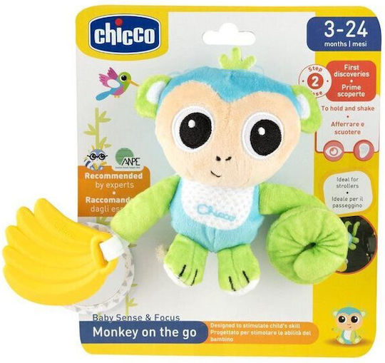 Chicco Σπιράλ Παιχνίδι Καροτσιού και Αυτοκινήτου με Καθρέφτη Monkey on the Go για 3+ Μηνών