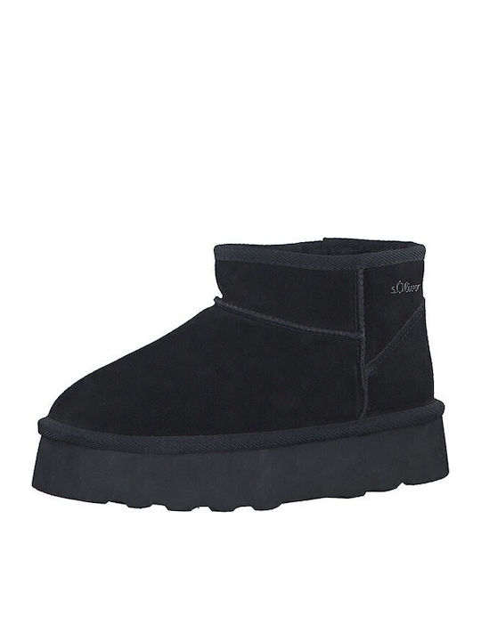 Leather Women's Ankle Boots Black