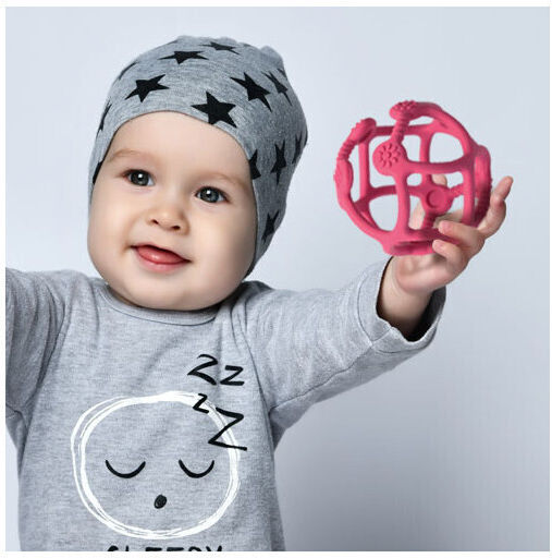 Babyono Beißspielzeug für das Zahnen aus Silikon für 0 m+