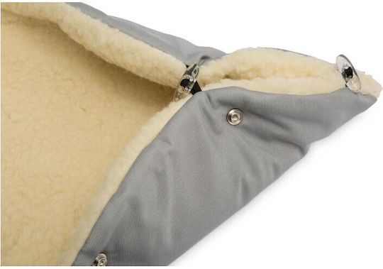 Sensillo Eskimo Universal Ποδόσακος Καροτσιού Αδιάβροχος Γκρι με Fleece Επένδυση 100x46εκ.