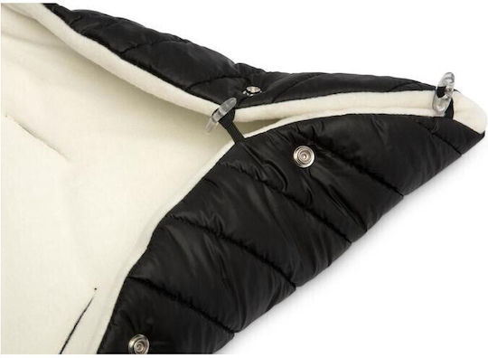Sensillo Universal Sac de picioare pentru cărucior Impermeabil Negru cu căptușeală Fleece 100x46εκ.