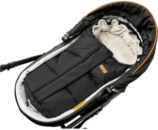 Sensillo Combi Universal Sac de picioare pentru cărucior Impermeabil Negru cu căptușeală Fleece