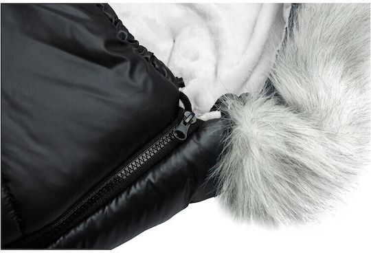 Sensillo Universal Sac de picioare pentru cărucior Impermeabil Negru cu căptușeală Fleece 100x45εκ.