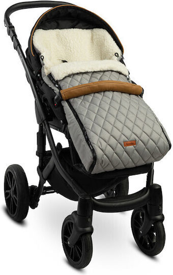 Sensillo Quilted Universal Waterproof Stroller Footmuff 95x40cm Gray