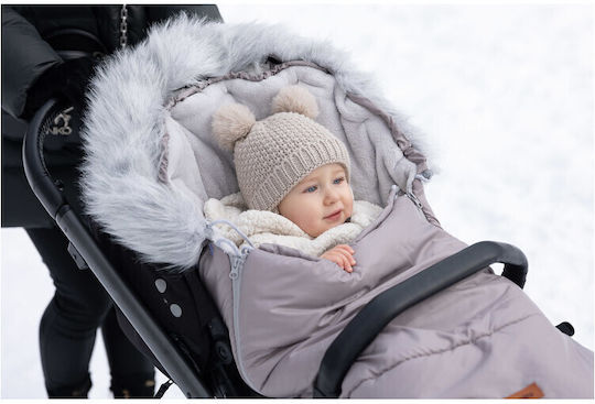 Sensillo Sac de picioare pentru cărucior Impermeabil Bej cu căptușeală Fleece 100x45εκ.