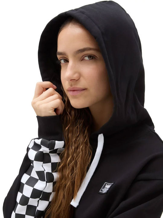 Boom Boom Check Damen Sweatshirt Kapuzen Schwarz