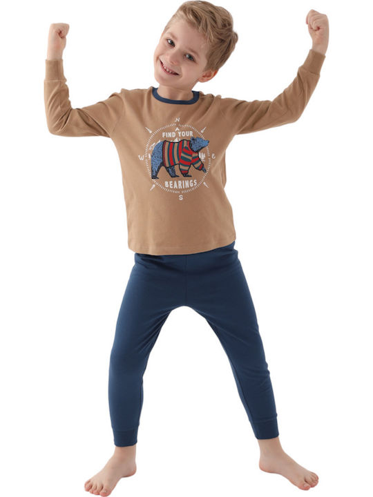 Roly Poly Kids' Pajamas Winter Navy Blue Bear