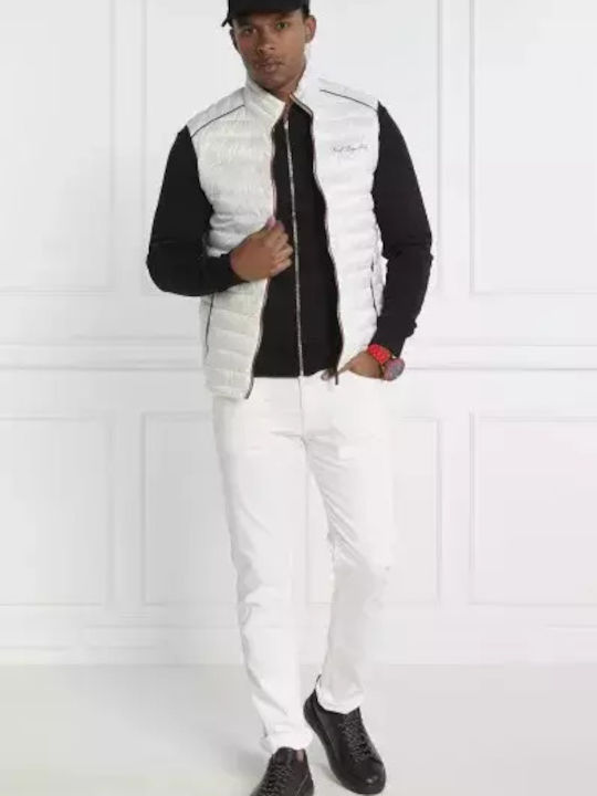 Karl Lagerfeld Men's Sleeveless Puffer Jacket White