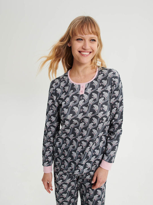 Vamp Winter Women's Pyjama Set Gray