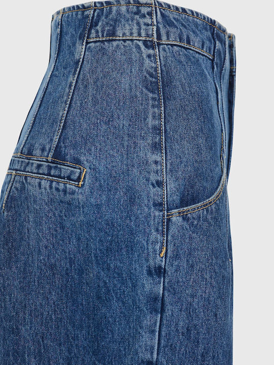 High Waist Women's Jeans Pants in Relaxed Fit FBL008-165-02 Blue