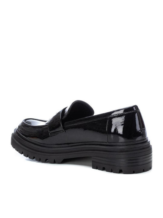 Patent Leather Women's Loafers in Black Color