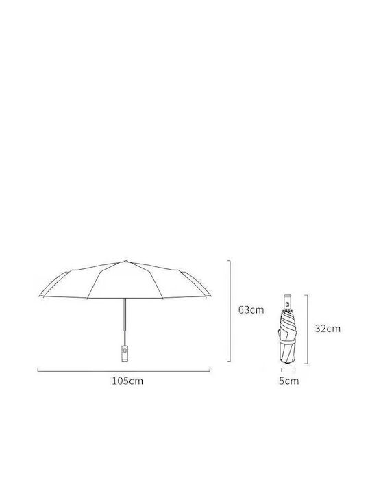 Automat Umbrelă de ploaie Compact Albastru