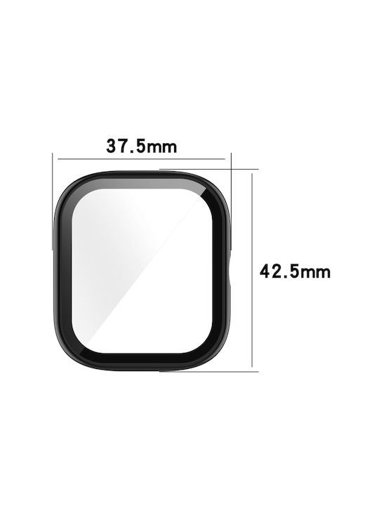 Пластмасов Калъф със Стъкло в Черен цвят за Amazfit GTS 2 Mini