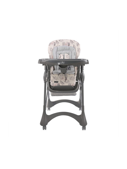 Lorelli Highchair with Plastic Frame & Fabric Seat Gray