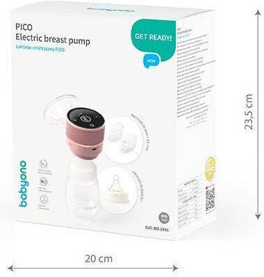 Babyono Ηλεκτρικό Μονό Θήλαστρο Μπαταρίας Χωρίς BPA Ροζ 180ml