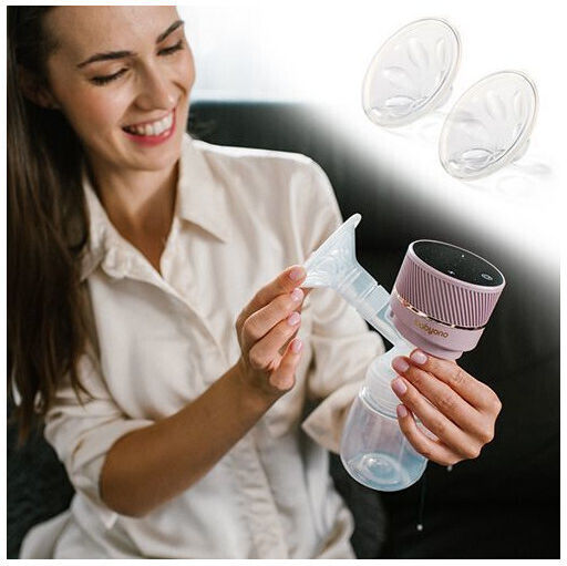 Babyono Ηλεκτρικό Μονό Θήλαστρο Μπαταρίας Χωρίς BPA Ροζ 180ml
