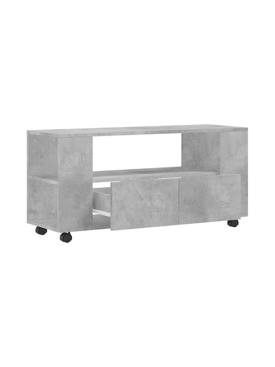 TV Stand with Wheels Gray 102x34.5x43cm