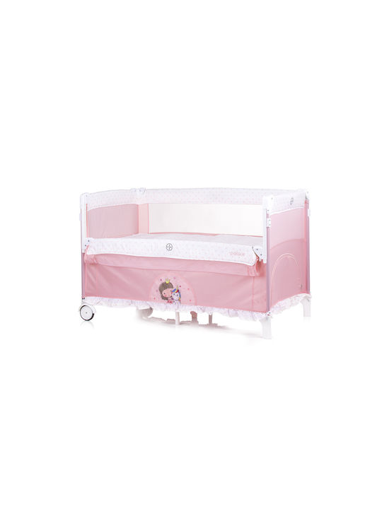 Chipolino Laufstall 2 Ebenen mit Wickeltisch & Matratze Rosa