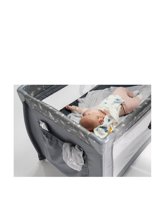 Lionelo Stefi Plus Playpen 2 Levels with Mattress Grey White