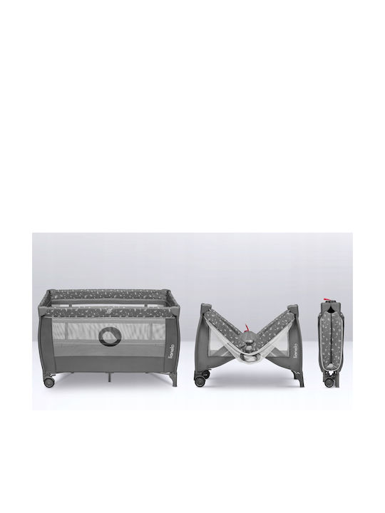 Lionelo Stefi Plus Playpen 2 Levels with Mattress Grey White