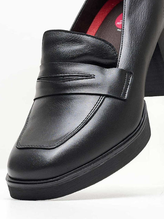 Leather Black Heels