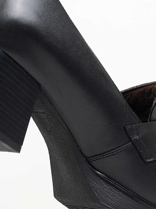 Leather Black Heels