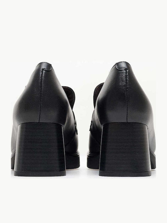 Leather Black Heels
