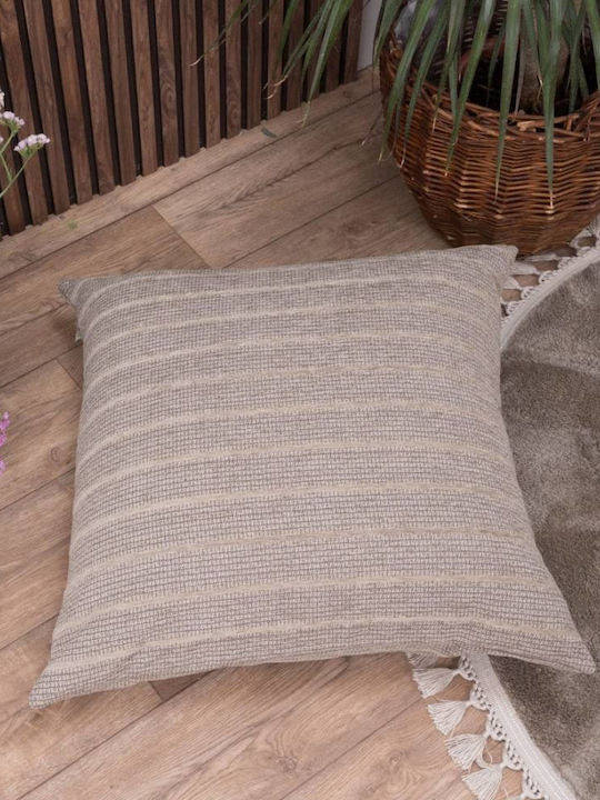 Teoran Husă Decorativă de Crăciun pentru Pernă Pătrată Maro 30x30buc