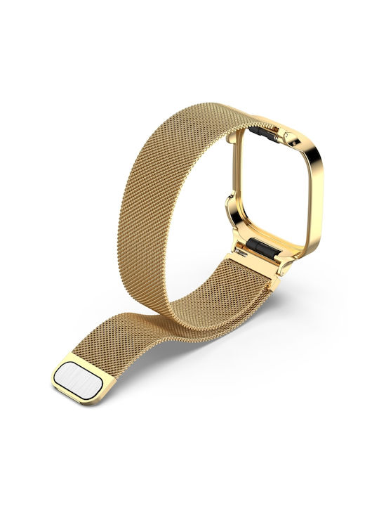 2 in 1 Milan Λουράκι Ανοξείδωτο Ατσάλι Χρυσό (Redmi Watch 3)