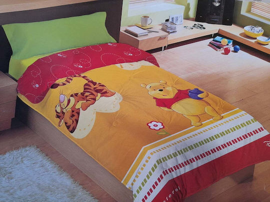 Disney Kids Duvet Single with Microfiber Filling Winnie Multicolour 150x220cm Disney Kids Duvet Single with Microfiber Filling Winnie Multicolour 150x220cm