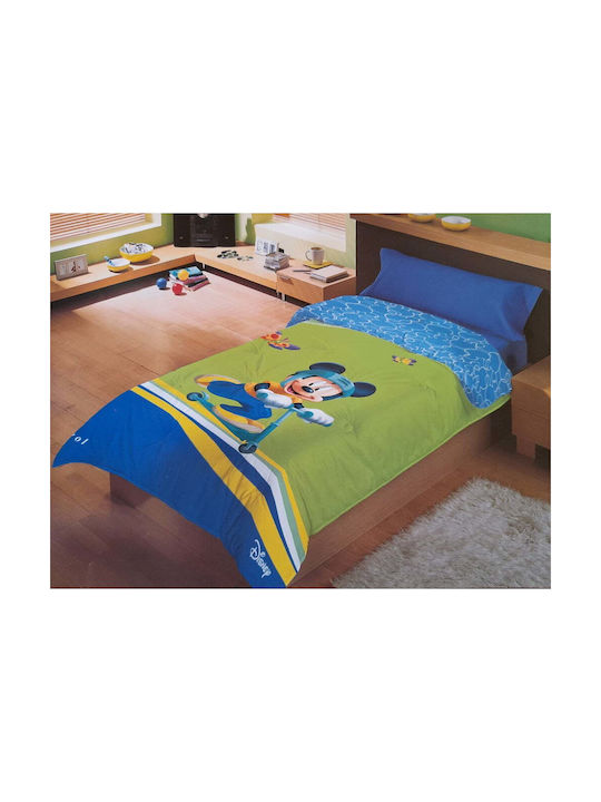 Disney Kids Duvet Single with Microfiber Filling Mickey Multicolour 150x220cm