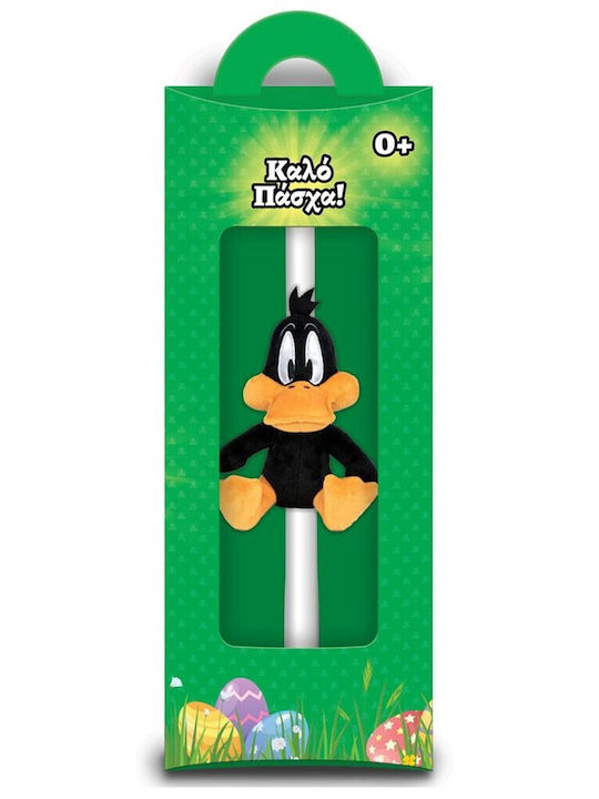 Easter Candle Round with Box Looney Tunes Plush White