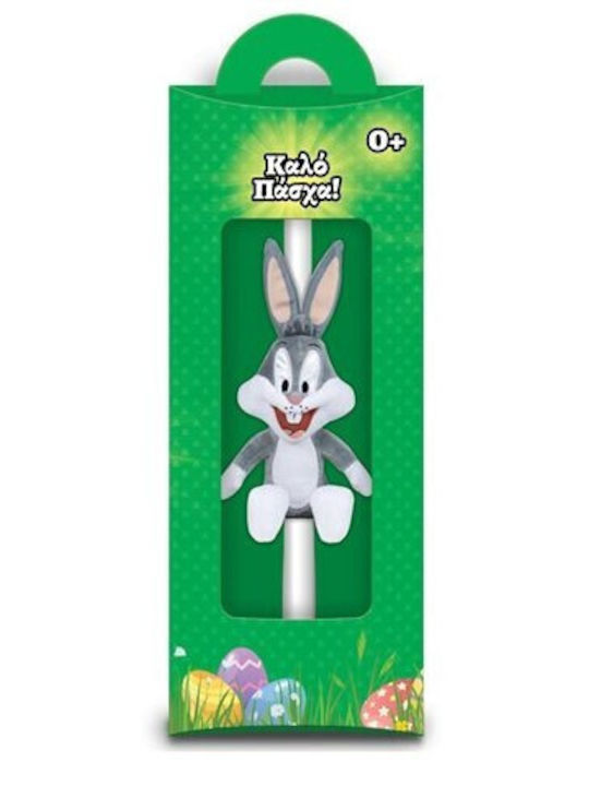 Easter Candle Round with Box Looney Tunes Plush White