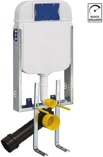 Creavit Wall Mounted Plastic Low Pressure Rectangular Toilet Flush Tank