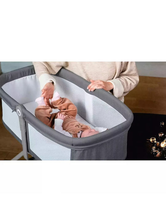 Lionelo Λίκνο Malin με Στρώμα και Ρόδες Beige Sand