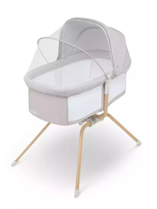 Lionelo Λίκνο Malin με Στρώμα και Ρόδες Beige Sand
