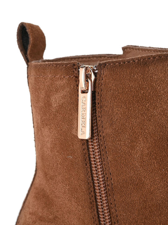 Wildleder Stiefeletten Damen Braun