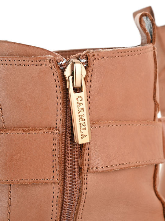 Leder Stiefeletten Damen Braun