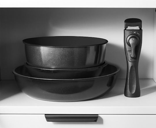 Maestro Maestro Töpfe Set aus Aluminium Schwarz mit Keramik Innenbeschichtung 3-teilig