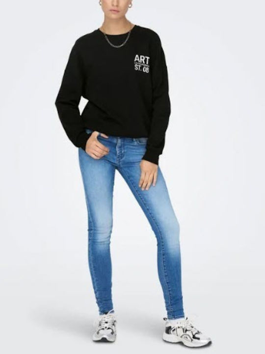 Only Women's Fleece Sweatshirt Black Art